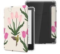MoKo Custodia Compatibile con 6 Pollici Tablet e Libro digitale 2024/2022, Cover Leggera con per eBook Reader in TPU Morbido Auto Sveglia/Sonno per Tablet, Tulipano
