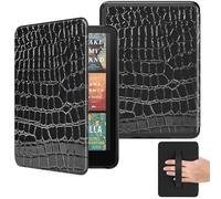 MoKo Custodia Compatibile con 7" Ebook Reader(12a Gen-2024), Custodia Leggera con Cinghia Auto Wake/Sleep per Ebook Reader,Non per TCL Remarkable Kobo, Coccodrillo Nero