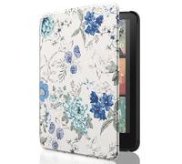 MoKo Custodia Compatibile con 7" Kindle Paperwhite (12th Generation-2024) and Kindle Colorsoft Signature Edition 2024, Custodia Leggera con Auto Wake/Sleep per Kindle Paperwhite 2024, Bianco & Blu