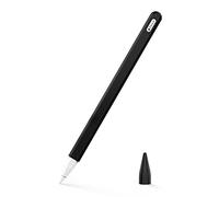 MoKo Custodia compatibile con Apple Pencil di seconda generazione, 【2 pezzi】 1 custodia per penna e 1 custodia in pizzo con ricarica magnetica e doppio clic touch funzione retrattile - nero