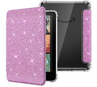 MoKo Custodia Compatibile con Kindle Paperwhite da 7 Pollici 12a Generazione 2024, Cover Leggera con per eBook Reader in TPU Morbido Auto Sveglia/Sonno, Brillantini Viola
