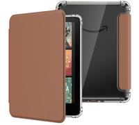 MoKo Custodia Compatibile con Kindle Paperwhite da 7 Pollici 12a Generazione 2024, Cover Leggera con per eBook Reader in TPU Morbido Auto Sveglia/Sonno, Marrone