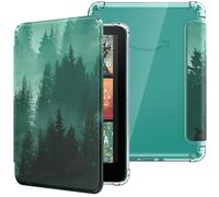 MoKo Custodia Compatibile con Kindle Paperwhite da 7 Pollici 12a Generazione 2024, Cover Leggera con per eBook Reader in TPU Morbido Auto Sveglia/Sonno, Foresta Verde