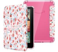 MoKo Custodia Compatibile con Kindle Paperwhite da 7 Pollici 12a Generazione 2024, Cover Leggera con per eBook Reader in TPU Morbido Auto Sveglia/Sonno, Primavera rosa