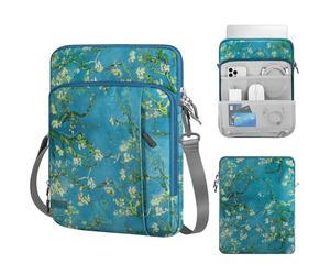 MoKo Custodia Compatibile con MacBook Air 13 M3 M2 2024-2018, MacBook PRO 14 M3 M2 2024-2021, Tab S8+ 12.4",Surface PRO 8, Fiore di Albicocca