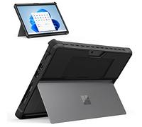 MoKo Custodia Compatibile con Microsoft Surface PRO 2021 con Schermo da 8 13", Custodia Protettiva di Retro Rigido e Morbido in Policarbonato e TPU, con Bordo Antiurto Rinforzato, Nero