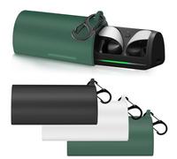 MoKo Custodia Compatibile Con PS PULSE Explore Auricolari Wireless, Custodia Protettiva in Silicone Morbido per Auricolari Sony, Custodia Portatile Antigraffio con Fibbia Anti-Smarrimento, Verde