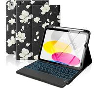 MoKo Custodia con Tastiera Multi-touch per iPad (A16) 11ª/10ªgen, Magnolia