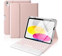 MoKo Custodia con Tastiera Multi-touch per iPad (A16) 11ª/10ªgen, Oro Rosa