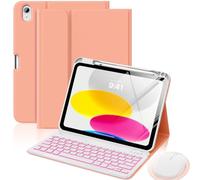 MoKo Custodia con Tastiera per iPad 11a Gen A16 11"con Mouse,Aranc. Albic.