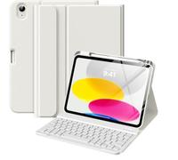 MoKo Custodia con Tastiera per iPad (A16) 11a/10a Gen 2025/2022, Bianco