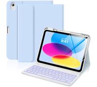 MoKo Custodia con Tastiera per iPad (A16) 11a/10a Gen 2025/2022, Cielo Blu