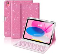 MoKo Custodia con Tastiera per iPad (A16) 11a/10a Gen 2025/2022,Ros Bri