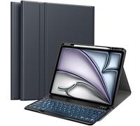 MoKo Custodia con Tastiera per Nuovo iPad Air 13" 2025/2024, Cover con Supporto Magnetico Multiangolare per iPad PRO 12.9 2022/2021/2020/2018, Tastiera Wireless Bluetooth Staccabile, Grigio Siderale