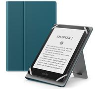 MoKo Custodia Cover Universale Compatibile con E-Lettore Kindle/Kobo/Voyaga/Lenovo/Sony/Tolino da 6", 6,8" e 7", in Pelle PU con Chiusura di Elastico, Doppio Supporto e Manico, Gemma Verde