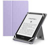 MoKo Custodia Cover Universale Compatibile con E-Lettore Kindle/Kobo/Voyaga/Lenovo/Sony/Tolino da 6", 6,8" e 7", in Pelle PU con Chiusura di Elastico, Doppio Supporto e Manico, Taro Viola