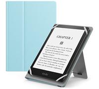 MoKo Custodia Cover Universale Compatibile con E-Lettore Kindle/Kobo/Voyaga/Lenovo/Sony/Tolino da 6", 6,8" e 7", in Pelle PU con Chiusura di Elastico, Doppio Supporto e Manico, Cielo Blu Puro