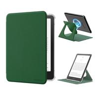 MoKo Custodia Girevole a 360° per 7" eBook Reader 12a Gen 2024, Retro Trasparente Staccabile Magnetica Regolabile con Auto Wake/Sleep, Non compatibile con TCL Remarkable Kobo, Foglia di loto Verde