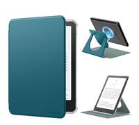 MoKo Custodia Girevole a 360° per 7" eBook Reader 12a Gen 2024, Retro Trasparente Staccabile Magnetica Regolabile con Auto Wake/Sleep, Non compatibile con TCL Remarkable Kobo, Gemma Verde