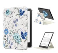 MoKo Custodia Girevole a 360° per 7" eBook Reader 12a Gen 2024, Retro Trasparente Staccabile Magnetica Regolabile con Auto Wake/Sleep, Non compatibile con TCL Remarkable Kobo, Bianco/Blu
