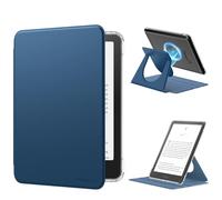 MoKo Custodia Girevole a 360° per 7" eBook Reader 12a Gen 2024, Retro Trasparente Staccabile Magnetica Regolabile con Auto Wake/Sleep, Non compatibile con TCL Remarkable Kobo, Blu Mare Scuro