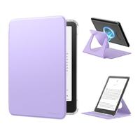 MoKo Custodia Girevole a 360° per 7" eBook Reader 12a Gen 2024, Retro Trasparente Staccabile Magnetica Regolabile con Auto Wake/Sleep, Non compatibile con TCL Remarkable Kobo, Lilla