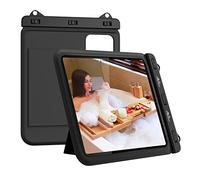 MoKo Custodia Impermeabile per Tablet con Supporto, Compatibile con iPad 9, iPad Air 5/4/3/2, iPad PRO 11, iPad 10.2, Galaxy Tab S6/S7, Tab A 10.1, Tab S 10.5, Fire HD 10, Fino a 12" - Nero