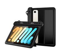 MoKo Custodia Impermeabile per Tablet con Supporto, Compatibile con iPad Mini 6/5/4/3, Galaxy Tab PRO 8.4, Tab S2 / Tab E/Tab A 8.0 8.4, Fire HD 8/Fire 7, Universale per Tablet Fino a 8,5" - Nero