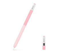 MoKo Custodia in Silicone per Apple Pencil (USB-C), Cover Protettiva con Colori sfumati, Compatibile con iPencil Magnetico, Presa Perfetta, Cappuccio Trasparente, Sakura Rosa Gradiente