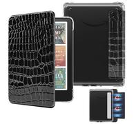 MoKo Custodia Magnetica Rimovibile per 7" E-reader 12a Gen 2024 e Color 2024/2025, Retro Ultra Chiaro Antigraffio Leggera Copertura Rigida Auto Sonno/Sveglia, NON per BOOX e Kobo, Coccodrillo Nero