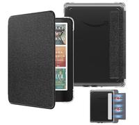 MoKo Custodia Magnetica Staccabile per 7" Kindle Paperwhite 12a Gen 2024 & Kindle Colorsoft 2024/2025,Ultra Chiaro Luce Posteriore Antigraffio e Copertura a Conchiglia con Auto Wake/Sleep, Denim Nero