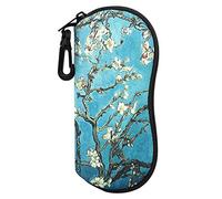 MoKo Custodia morbida per occhiali da sole,custodia ultra leggera di archiviazione in neoprene con chiusura a cerniera e clip per cintura per occhiali,cornici,matita,carte - albicocca sbocciata