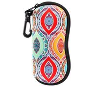 MoKo Custodia morbida per occhiali da sole,custodia ultra leggera in neoprene con chiusura a cerniera e clip per cintura per occhiali,cornici,matita,carte- nazione-colorato