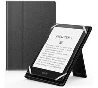 MoKo Custodia per 6-7 Pollici Kindle eReader da Tablets, Nero | Accessori eReader per 6-7" Kindle/Kobo Clara/Tolino E-Book Tablets, Custodia Leggera Folio ,Cinghia da Mano, Cavalletto