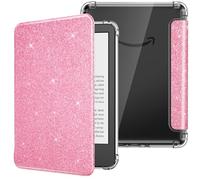 MoKo Custodia per 6" E-reader(11a Gen 2024/2022), Cover Posteriore in TPU Ultra Trasparente Morbida e Flessibile con Auto Sonno/Sveglia per e-reader 11a Gen 2024, Non per BOOX e Kobo, Rosa Brillante