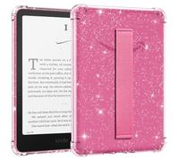 MoKo Custodia per 7" Ebook Reader(12 Gen-2024) e Colorsoft Signature Edition, Custodia con Cinturino a Mano Morbida TPU Pelle Paraurti Coperchio Posteriore Guscio, Glitter+Magenta