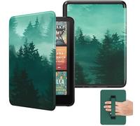 MoKo Custodia per 7" Ebook Reader(12a Gen 2024) e Colorsoft Signature Edition 2024, Cover Leggera con Cinturino da Polso Auto Sonno/Sveglia, Non adatto a Kobo Aura 2/Remarkable, Foresta Verde