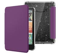MoKo Custodia per 7" Kindle Paperwhite 12a Gen 2025/2026 & Kindle Colorsoft 2024/2025,Trasparente Morbido Flessibile Copertura Posteriore TPU Scintillante, Non Adatto a Kobo Libra, Viola Intenso