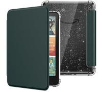 MoKo Custodia per 7" Kindle Paperwhite 12a Gen 2025/2026 & Kindle Colorsoft 2024/2025,Trasparente Morbido Flessibile Copertura Posteriore TPU Scintillante, Non Adatto a Kobo Libra,Glitter Verde Notte