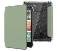 MoKo Custodia per 7" Kindle Paperwhite 12a Gen 2025/2026 & Kindle Colorsoft 2024/2025,Trasparente Morbido Flessibile Copertura Posteriore TPU Scintillante, Non Adatto a Kobo Libra, Celadon