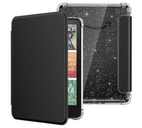 MoKo Custodia per 7" Kindle Paperwhite 12a Gen 2025/2026 & Kindle Colorsoft 2024/2025,Trasparente Morbido Flessibile Copertura Posteriore TPU Scintillante, Non Adatto a Kobo Libra, Nero