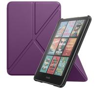 MoKo Custodia per 7" Kindle Paperwhite 12a Generation 2024 e Kindle Colorsoft 2024/2025, Case Origami Piegare con Cover Posteriore Magnetica in PC, Non Adatto a Kobo Libra, Viola Scuro