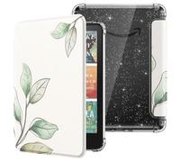 MoKo Custodia per 7" Kindle Paperwhite 2024 12a Gen&Kindle Colorsoft 2024/2025,Trasparente Morbido Flessibile Copertura Posteriore TPU Scintillante, Non Adatto a Kobo Libra, Foglie