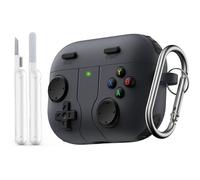 MoKo Custodia per AirPods Pro 3 2025 Cover con Kit di Pulizia Portachiavi Portatile,Compatibile con Apple AirPods Pro 3 Case,AirPod Pro3 Cover Protettiva in Silicone,Ritagli Precisi, Antiurto, Nero