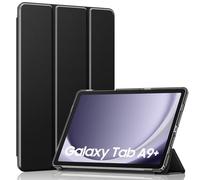 MoKo Custodia per Galaxy Tab A9+ Plus 11 Pollici 2023, Cover Protettiva Sottile con Supporto e Retro Rigido Traslucido in PC per Tab A9 Plus SM-X210/X216/X218, Auto Sveglia/Sonno, Nero