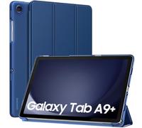 MoKo Custodia per Galaxy Tab A9+/A9 Plus 11 Pollici 2023, Cover Protettiva Sottile con Supporto e Retro Rigido Traslucido in PC per Tab A9 Plus SM-X210/X216/X218, Auto Sveglia/Sonno, Blu Marino