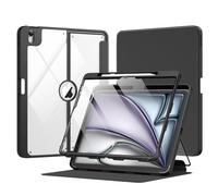 MoKo Custodia per iPad Air 13 pollici M2 2024 con portapenne, custodia per iPad Air 13, [protezione schermo integrata], custodia per iPad Air 13 pollici con retro trasparente e custodia magnetica