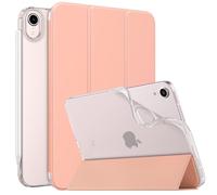 MoKo Cover Compatibile con Nuovo iPad Mini 7 (A17 PRO) 2024, Custodia iPad Mini 6a Generazione 2021 (8,3 Pollici), Custodia iPad Mini 6, TPU Cover Posteriore per iPad Mini 7, Arancia Albicocca