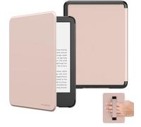 MoKo Custodia per Ebook Reader da 6"(11a Gen-2024/2022), Cover a Conchiglia Leggera Cinturino per la mano con Auto Sonno/Sveglia per 11a Gen 2024,NON per Kobo Aura 2/Remarkable, Oro Rosa