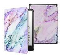 MoKo Custodia per Kindle Paperwhite 11ª Generazione (Modello 2021)，Schermo da 6,8", Custodia Protettiva in Policarbonato di Stile Semplice e Elegante, Marmo Viola